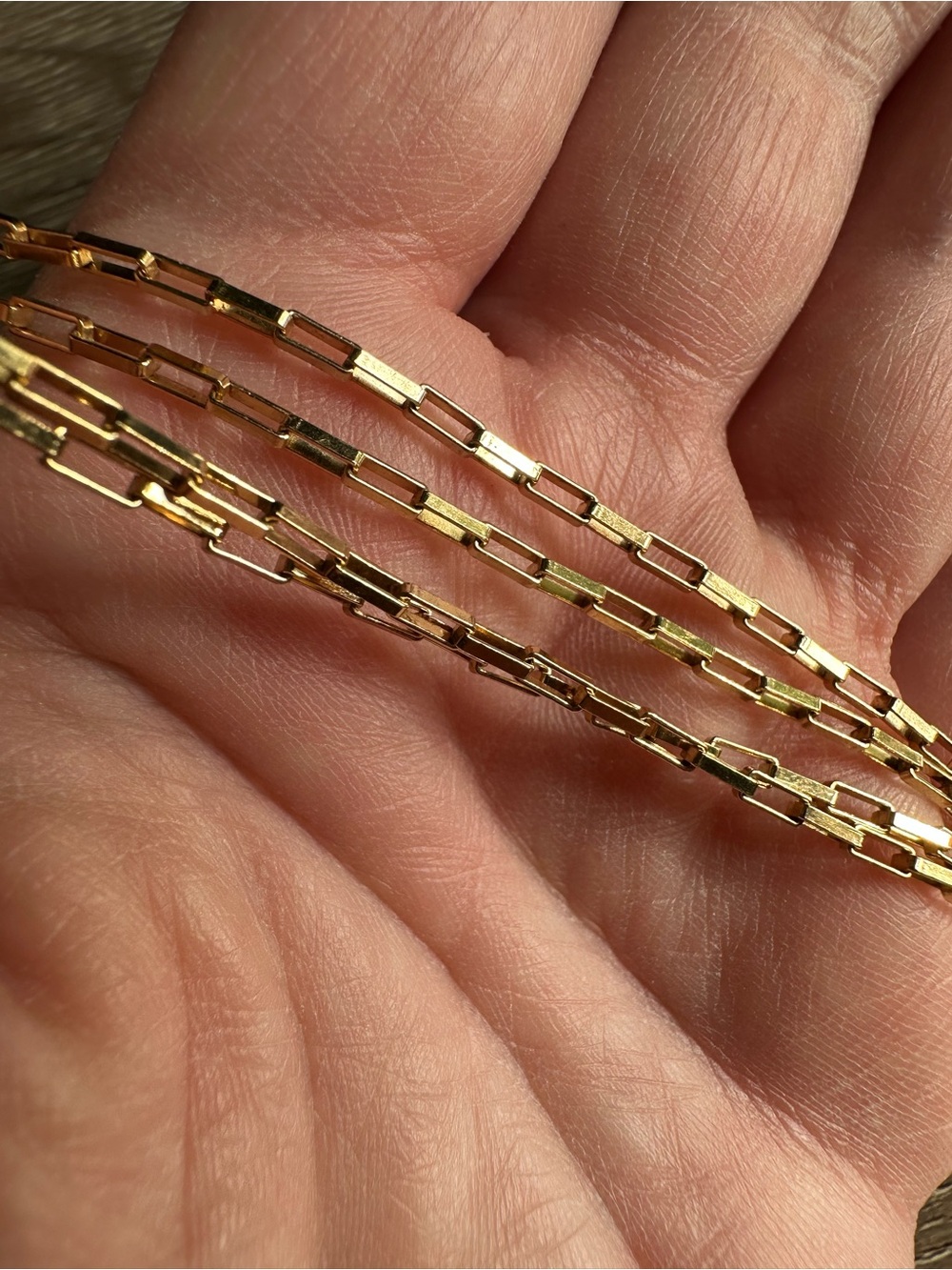 Delicate Gold Paperclip Chain Necklace - Womens Jewelry